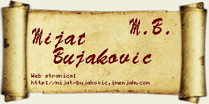 Mijat Bujaković vizit kartica